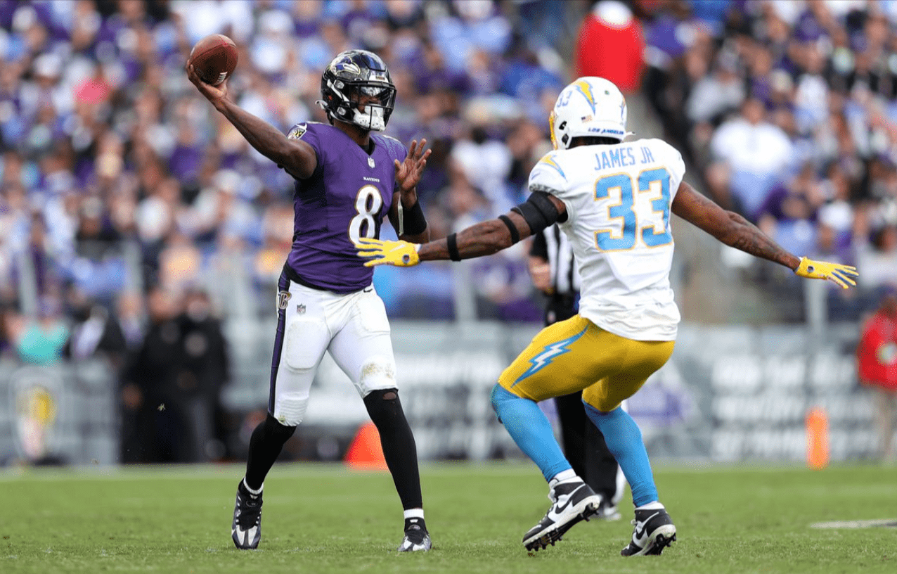 Baltimore Ravens vs Chargers Match Player Stats